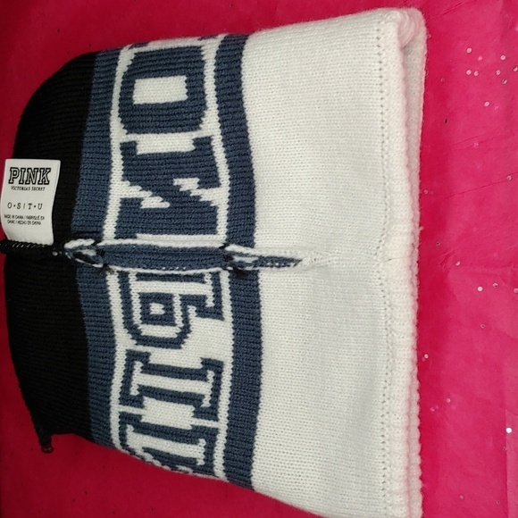 Victoria Secret Pink Nation Beanie VS Pom Pom Beanie VS Hat  VS Beanie NEW - Picture 5 of 6